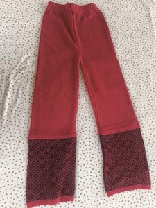 Warm Red Patterned Pants xs  size
