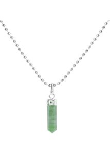 Green Aventurine Crystal Necklace pencil pendant