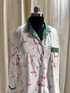 Flamingo Print Pajama Top