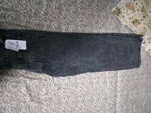 Grey Acid Wash Denim Jeans