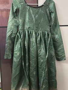 Green Leaf Print Dress | Women | Girls
