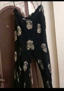 Elegant Black Kurta with Silver Embellishments