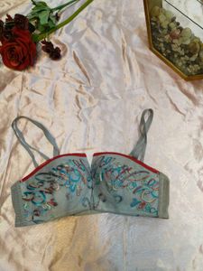 Embroidered Balconette Bra