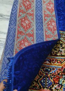Vibrant Blue Persian-Style Rug