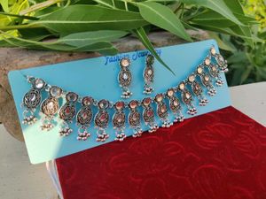 Oxidized Silver Indian(2️⃣ Necklace Set)