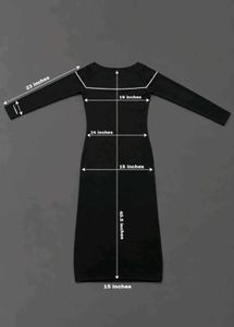 BLACK BODYCON MIDI DRESS WITH WHITE CONTRAST