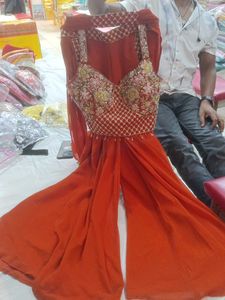 Embroidered Orange indo dress