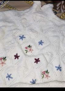 Floral Embroidered Knit Sweater
