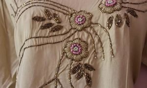 Women Embellished Kurta Palazzo Set, Beige &amp; Pink