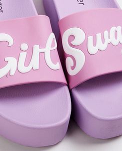 Girl Swag Platform Slides