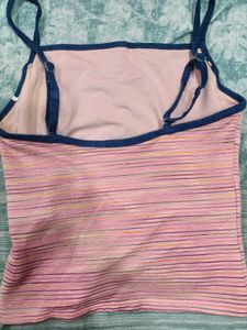 Pink Striped Cami Top