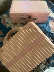 Stylish Pink Travel/Vanity Case Set