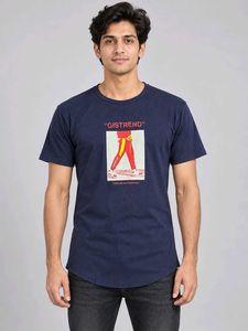 Navy Blue Graphic Print T-Shirt