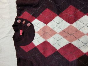 Chic Argyle Knit Sweater