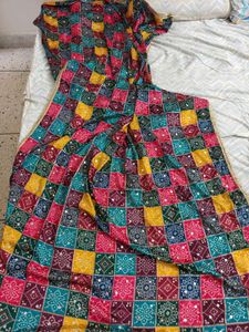Vibrant Patchwork Dupatta with Mirror Work