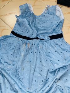 Cute Blue Polka Dot Dress