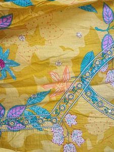 Beautiful Yellow Floral Kurta set