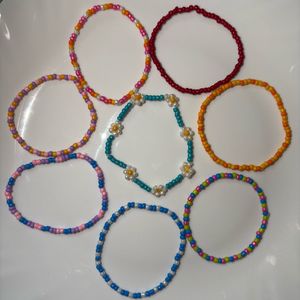 Set of 7 Beaded Bracelets