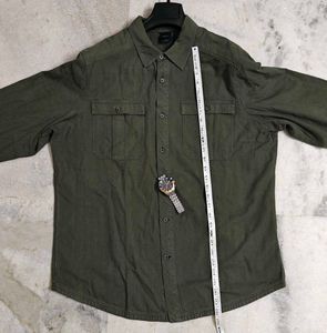 Men's Olive Green Casual Shirt