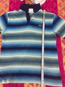 Striped Lacoste Polo Shirt