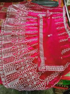 Vibrant Pink Embroidered Lehenga Skirt