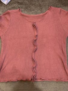 Ribbed Short Sleeve Top
