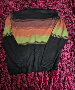 PLUS SIZE Striped Sweater Cradigan for Men