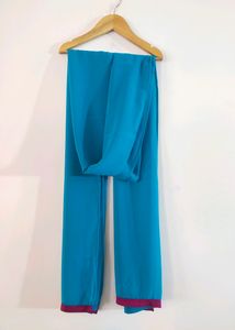 Pink &amp; Teal Embroidered Salwar Kameez