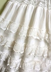 🌙🌟STARS &amp; MOON WHITE Y2k VINTAGE MIDI