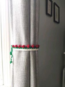 2 Crochet Curtain Tie Backs