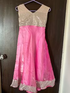 Pinkish Glittery Dress For Party Wear 🩷