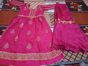 Elegant Naira Kurti Sharara Set Heavy Work