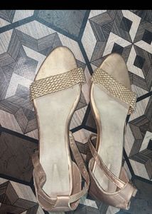 Elegant Rose Gold Strappy Heels