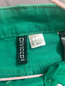 H&amp;M Green Wide-Leg Jeans