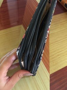 Stylish Patchwork Zip-Around Wallet