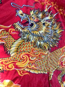 y2k Red Dragon Print Boxer Shorts