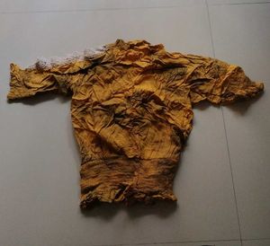 Y2K Yellow Lace top