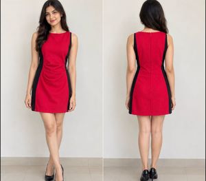 Chic Red &amp; Black Sheath Dress