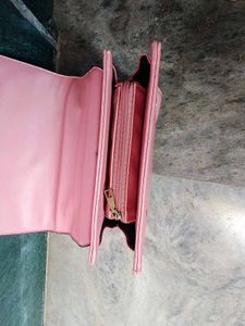 Chic Pink Handbag with Ballet &amp; Dragonfly Embellis