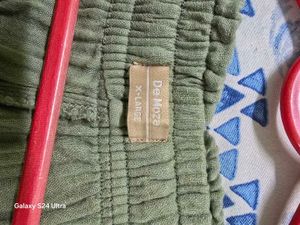 Light Green Crinkle Palazzos