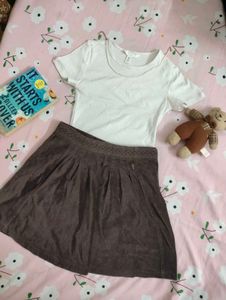 Cute  Brown Skirt