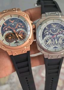 Luxury Silicone Strap Watch (Pack of 2)
