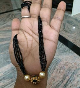 Elegant Black Beaded Necklace