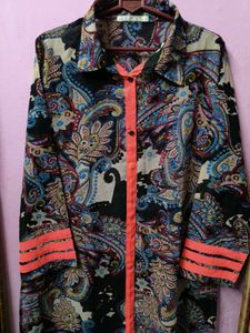 🎀150rs SALE🎀Boho Paisley Print Shirt Dress