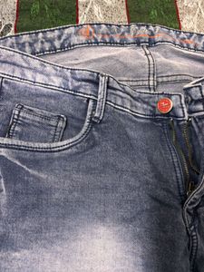 Men's Blue Washed Denim Jeans
