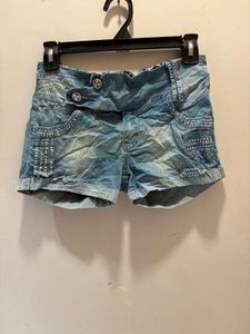 Chic Sparkly Denim Shorts