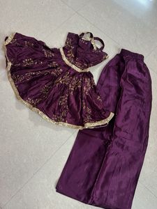 Elegant Purple Embroidered Kurta Set