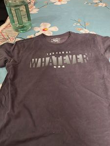 Grey "Whatever" Graphic T-Shirt