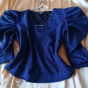Sparkly Puff Sleeve Top