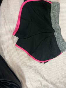 Athletic Shorts with Pink Trim